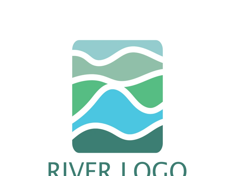 River Logo vector icon illustration design template