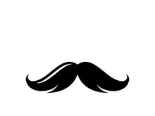 Moustache set icons for barber logo  barber shop and retro design