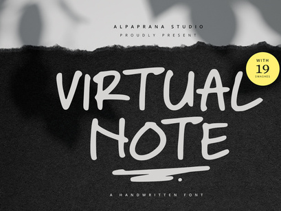 Virtual Note - Handwritten Font