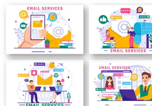 12 Email Service Illustration
