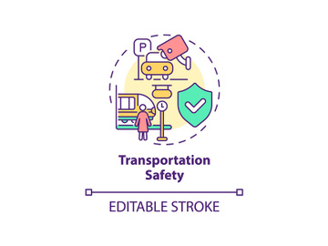 Transportation safety concept icon preview picture