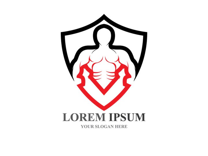 Vector object and Icons for Sport Label  Gym Badge  Fitness Logo Design