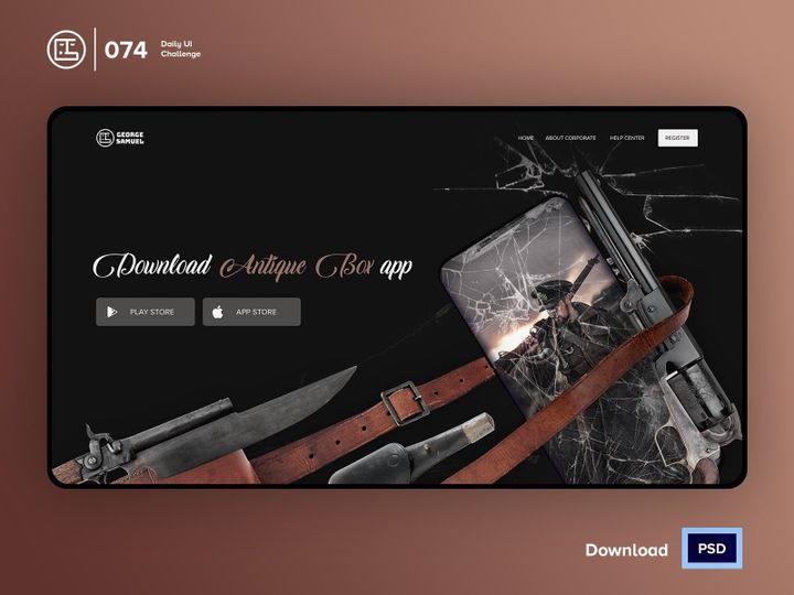 Download App | Daily UI challenge - 074/100