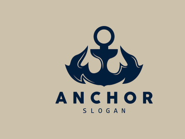 Anchor Logo, Ocean Ship Vector, Simple Minimalist Design preview picture