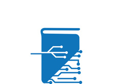 Digital book logo technology vector icon design