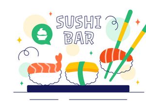 10 Sushi Bar Illustration