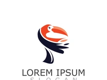 Toucan simple logo design image bird vector illustration