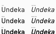 Undeka Typeface