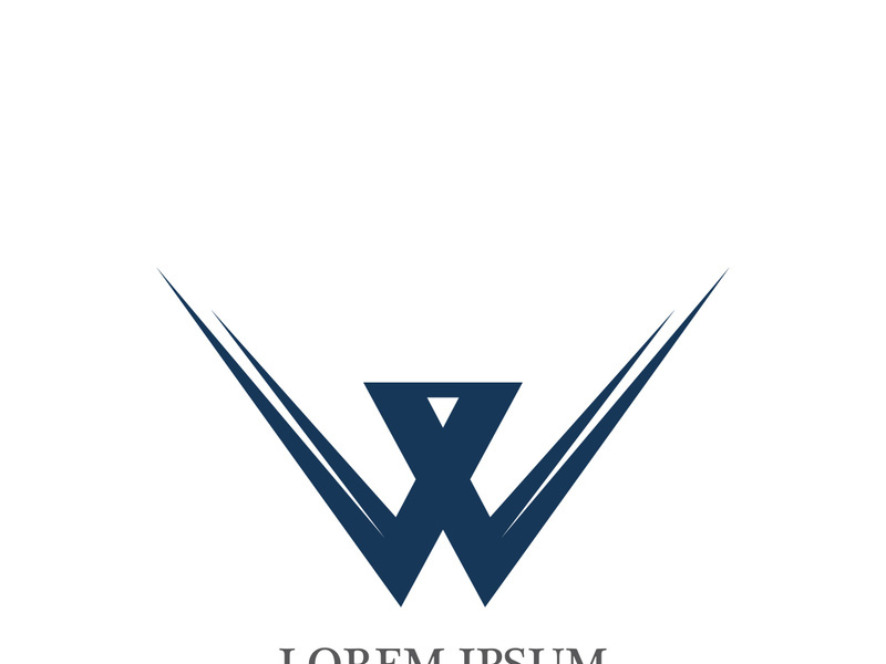 W Letter Logo Template vector illustration design