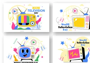 10 World Television Day Illustration