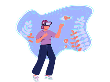 Virtual reality flat concept vector illustration preview picture
