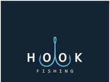 fishing hook logo design, fishing bait, fishing shop, tournament, angler, fishing community