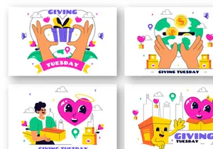 10 Happy Giving Tuesday Illustration