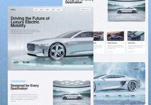 Luxury Electric Car Website UI Design | Futuristic Landing Page