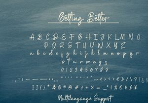 Getting Better - Handwritten Font