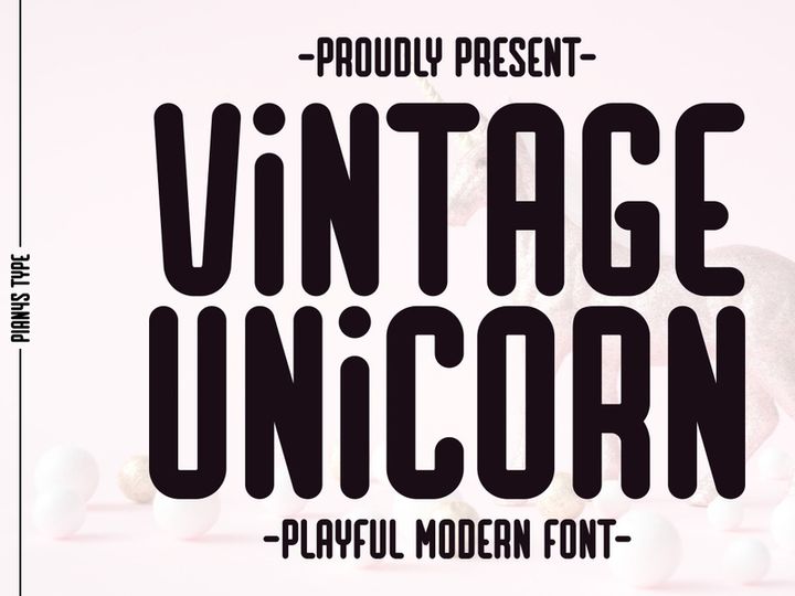Vintage Unicorn - Playful Font