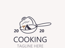 Cooking logo design. Icon or symbol inspration simple line for restaurant business