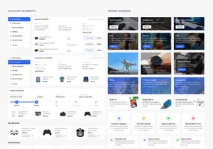 UI kit for e-commerce projects design