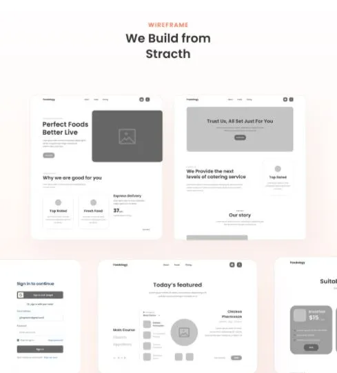 Foodology Website Landing Page UI Kit - Figma