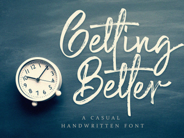 Getting Better - Handwritten Font preview picture