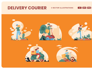 Delivery Courier Illustration preview picture