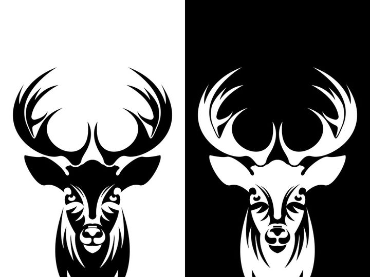 Deer logo template vector icon illustration design