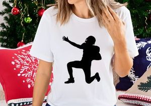 American football player in motion silhouette
