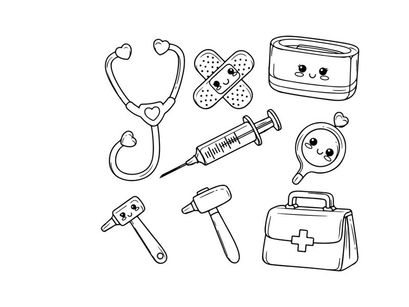Medical healthcare icons set flat design vector illustration