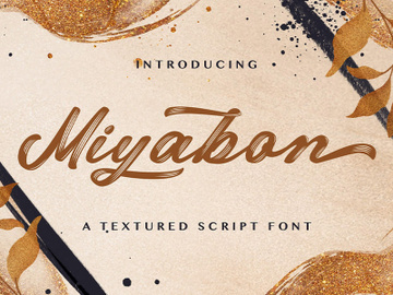 Miyabon - Textured Brush Font preview picture