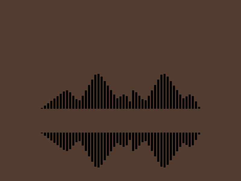 Sound waves logo background modern music vector image