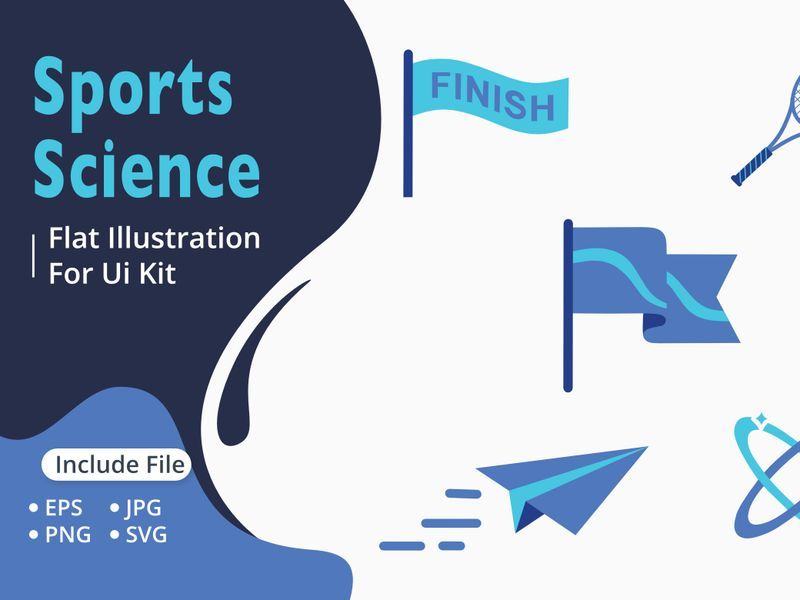 Sports, Science & Progress Flat Illustration Bundle