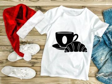 European Breakfast Coffee Croissant Icon preview picture