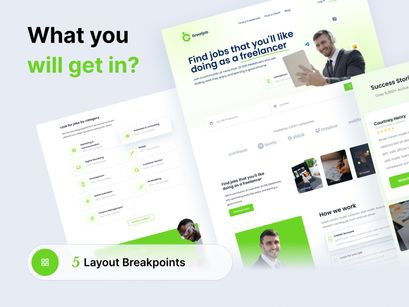 Greatjob - Freelance Landing Page UI Kit