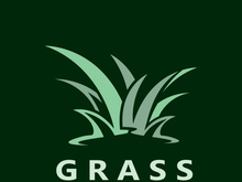 Grass logo image plant nature logo design template vector