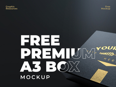 Free Premium A3 Box Mockup