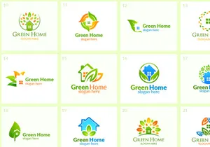 25+ Green Home Logo Bundle
