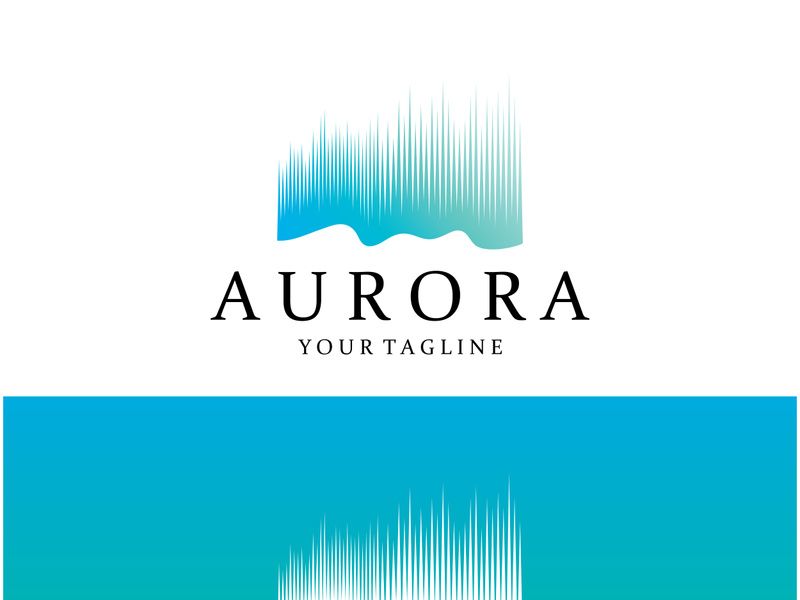 aurora logo design icon illustration vector template