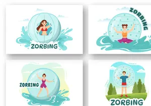 10 Zorbing Sport Illustration