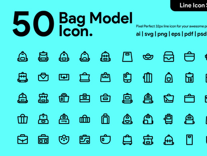 50 Bag Model v2 Line Icon