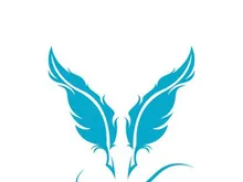 Feather quill design icon and logo illustration classic stationery
