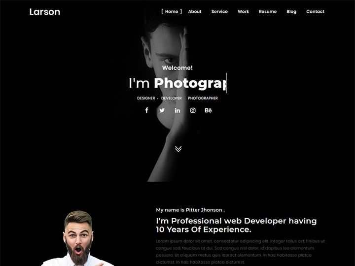 Larson Personal Portfolio Website Template