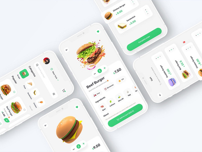 Food delivery Mobile app UI kit Template Design