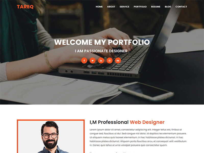 Personal Portfolio Bootstrap4 Landing Page Template