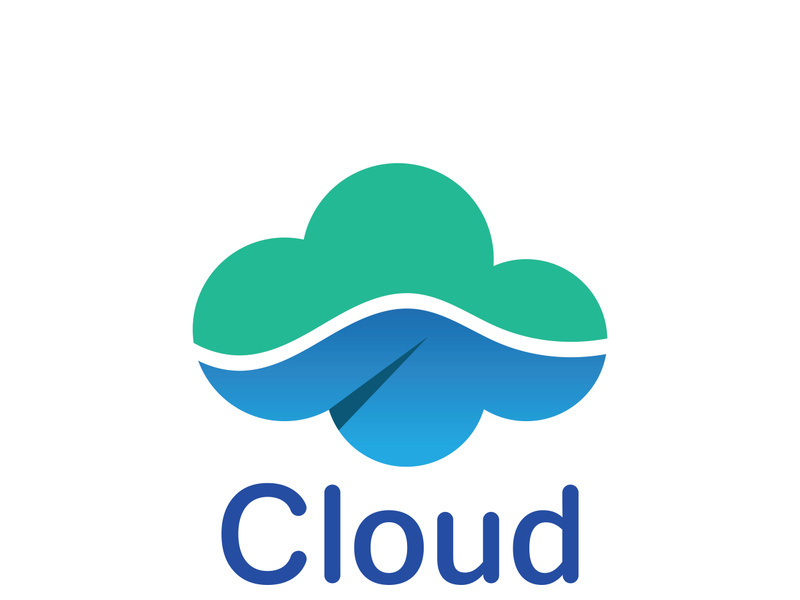 Cloud logo vector icon illustration