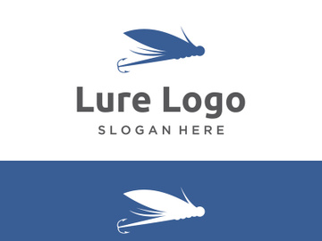 Fishing logo design with fish food concept. preview picture