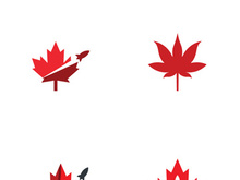 Canadian maple leaf logo design with a creative idea.