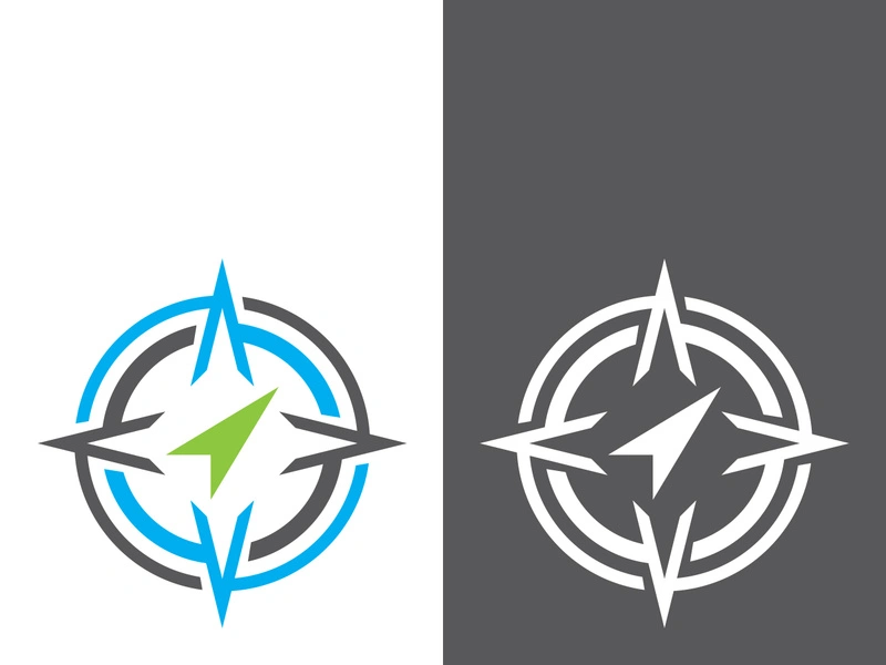 Compass logo template vector icon illustration design