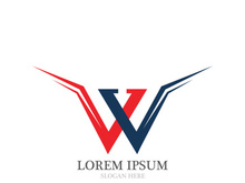 W Letter Logo Template vector illustration design