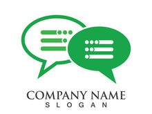 Speech bubble icon logo template vector illustration