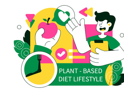 10 Plant Based Diet Lifestyle Illustration